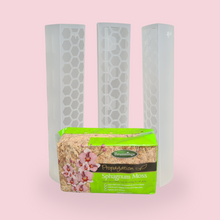 Load image into Gallery viewer, Frosted White Moss Poles & Sphagnum Moss Bundle