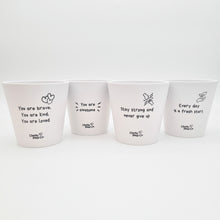 Load image into Gallery viewer, Positive Pots Four Pack - Cheeky Plant Co. Pots - 11cmD x 11cmH