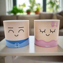 Load image into Gallery viewer, Face Swapping Pots Pack - Moody Lovers - Cheeky Plant Co. Pots - 12.5cmD x 12cmH