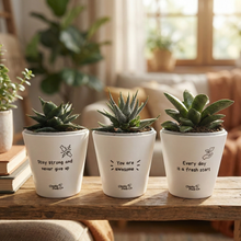 Load image into Gallery viewer, Trio Pack - Positive - Cheeky Plant Co. Pots - 11cmD x 11cmH