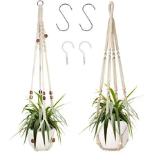 Load image into Gallery viewer, White Macrame Hangers - 88cmL Each (Set of 2)