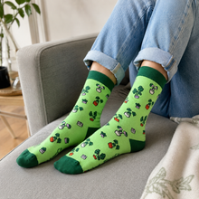 Load image into Gallery viewer, Plant Lover Socks - Plant Pattern - Cheeky Plant Co.
