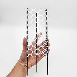 Stackable Plastic Moss Pole with 3 Metal Stakes - 20cm