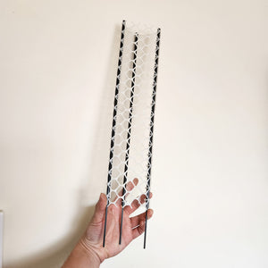 Stackable Plastic Moss Pole with 3 Metal Stakes - 20cm