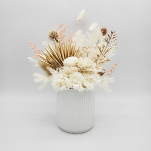 Sympathy Dried Flower Arrangements - White - Sydney Only