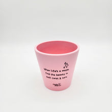 Load image into Gallery viewer, When Life&#39;s a Maze - Cheeky Plant Co. Positive Pot - 11cmD x 11cmH
