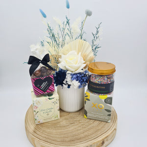 Blue Dried Floral Gift Hamper - Sydney Only