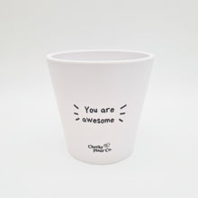 Load image into Gallery viewer, Awesome - Cheeky Plant Co. Positive Pot - 11cmD x 11cmH
