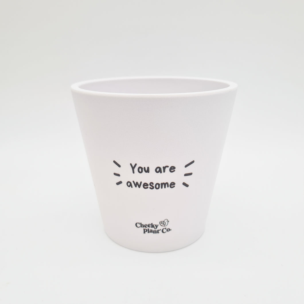 Awesome - Cheeky Plant Co. Positive Pot - 11cmD x 11cmH