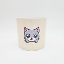 Load image into Gallery viewer, Grey Cat - Cheeky Plant Co. Pot -12.5cmD x 12cmH
