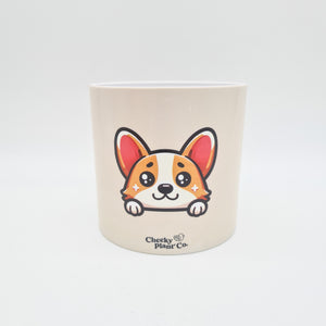 Corgi Dog - Cheeky Plant Co. Pot -12.5cmD x 12cmH