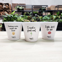 Load image into Gallery viewer, Trio Cheeky Pots Pack - Cheeky Plant Co. Pots - 13.5cmD x 11.5cmH
