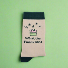 Load image into Gallery viewer, Plant Lover Socks - What The Fucculent - Cheeky Plant Co.
