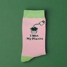 Load image into Gallery viewer, Plant Lover Socks - I Wet My Plants - Cheeky Plant Co.
