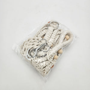 White Macrame Hangers - 88cmL Each (Set of 2)