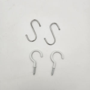 White Macrame Hangers - 88cmL Each (Set of 2)