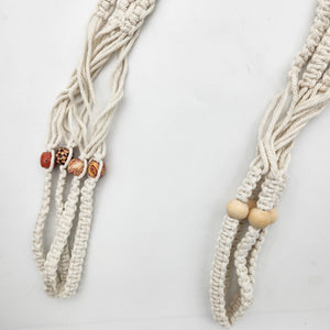 White Macrame Hangers - 88cmL Each (Set of 2)