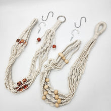 Load image into Gallery viewer, White Macrame Hangers - 88cmL Each (Set of 2)
