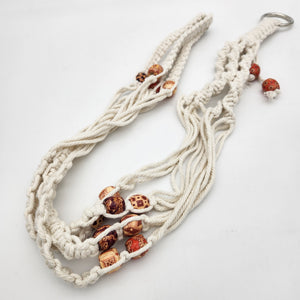 White Macrame Hangers - 88cmL Each (Set of 2)