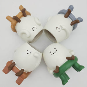 Smiley Cute Face Four Pots Pack
