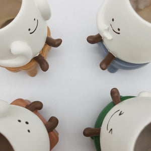 Smiley Cute Face Four Pots Pack