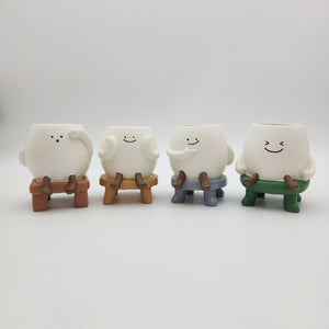 Smiley Cute Face Four Pots Pack
