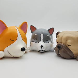 Cute Dogs Sleeping Trio Pots Pack