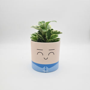 Face Swapping Pot - Moody Boyfriend - Cheeky Plant Co. Pot - 12.5cmD x 12cmH