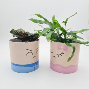 Face Swapping Pots Pack - Moody Lovers - Cheeky Plant Co. Pots - 12.5cmD x 12cmH