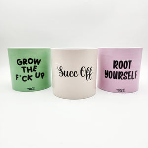 Trio Succ It Up Pots Pack - Cheeky Plant Co. Pots - 12.5cmD x 12cmH