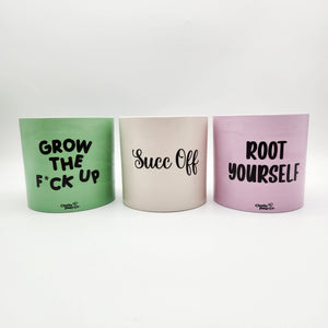 Trio Succ It Up Pots Pack - Cheeky Plant Co. Pots - 12.5cmD x 12cmH