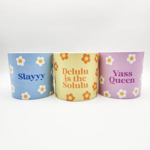 Trio Slay Queen Pots Pack - Cheeky Plant Co. Pots - 12.5cmD x 12cmH