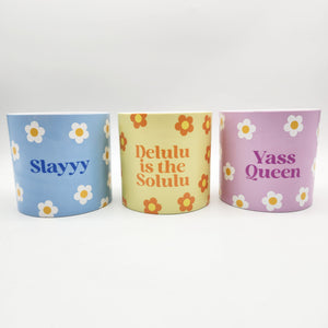 Trio Slay Queen Pots Pack - Cheeky Plant Co. Pots - 12.5cmD x 12cmH