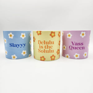 Trio Slay Queen Pots Pack - Cheeky Plant Co. Pots - 12.5cmD x 12cmH