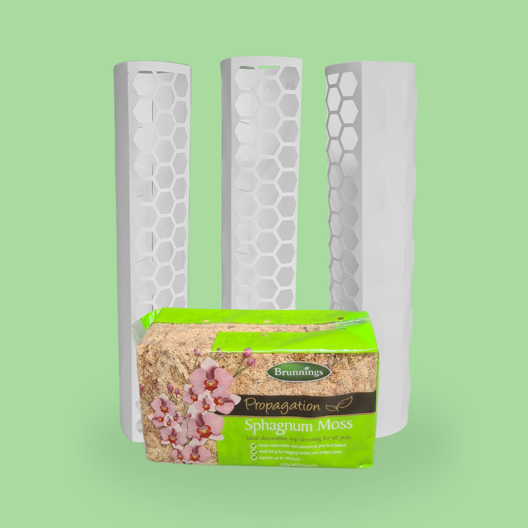 White Moss Poles & Sphagnum Moss Bundle