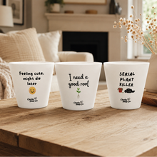 Load image into Gallery viewer, Trio Cheeky Pots Pack - Cheeky Plant Co. Pots - 13.5cmD x 11.5cmH
