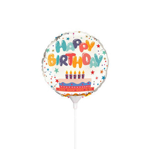 Happy Birthday - Foil Balloon 9" (22.5cmD)