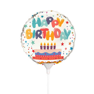 Happy Birthday - Foil Balloon 9" (22.5cmD)