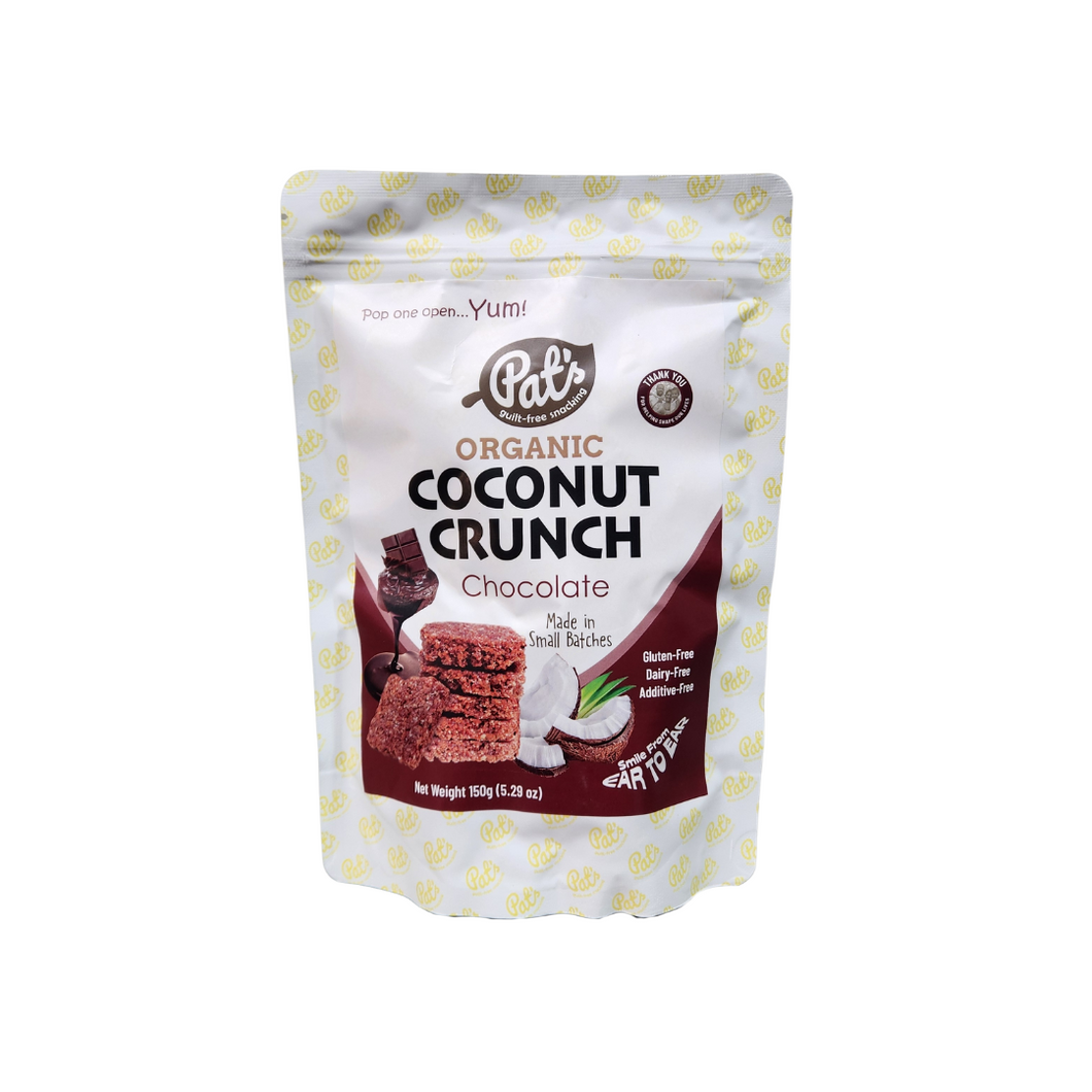 Pat's Organic Coconut Crunch Chocolate 150g