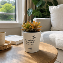 Load image into Gallery viewer, Brave - Cheeky Plant Co. Positive Pot - 11cmD x 11cmH
